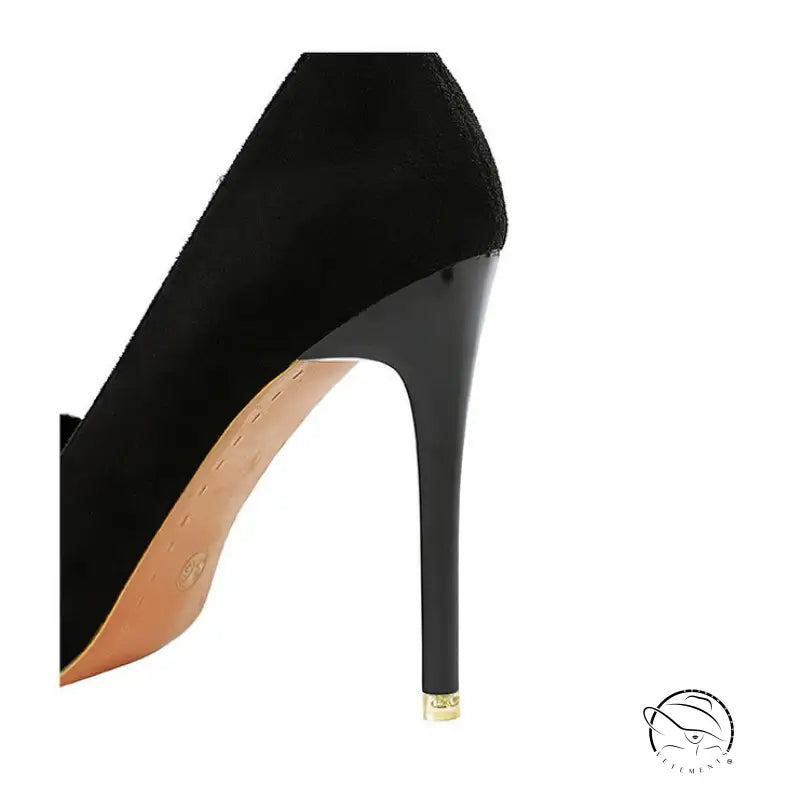 Shallow Mouth Pointed Toe Rhinestone Bow High Heel