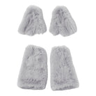 Elegant Langry fashion gray faux fur car seat covers with plush texture