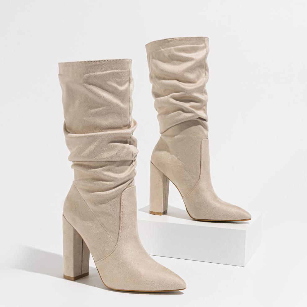 Winter Fashionable Chunky High Heel Boots