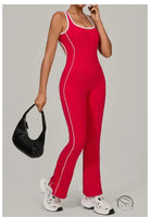 Nike red and white Beauty Back Yoga Jumpsuit with contrast stitching, langry fashion ملابس