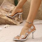 Rhinestone Floral High Heel