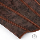 Dark brown tube top with brown paisley corset design