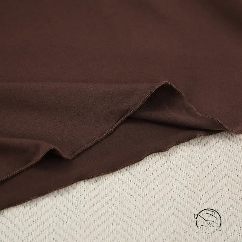 Folded brown textured fabric for comfortable knitted pajamas