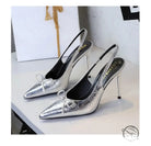 Cocktail Low Cut Back Strap High Heel