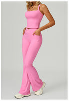 Cross Waist Wide Leg Bootcut Trousers Outdoor