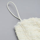 Ivory textured camisole with lace trim for Autumn Classic Fashion Split Dress