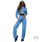 Light blue elegant vetements suit with long sleeve tracksuit
