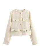 Round Neck Classic Autumn Short Round Woolen Coat