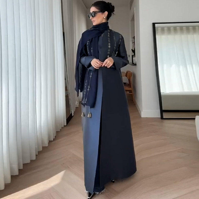 Modern British Retro Embroidered Coat