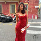 Summer Street High Class Elegant Hanging Slim Strap Dress