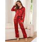 Red plaid button-up pajama set from Winter Red Year Christmas collection