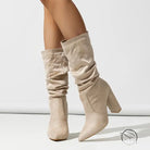 Winter Fashionable Chunky High Heel Boots