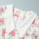 French v Neck Puff Sleeve Short Ruffled Dress