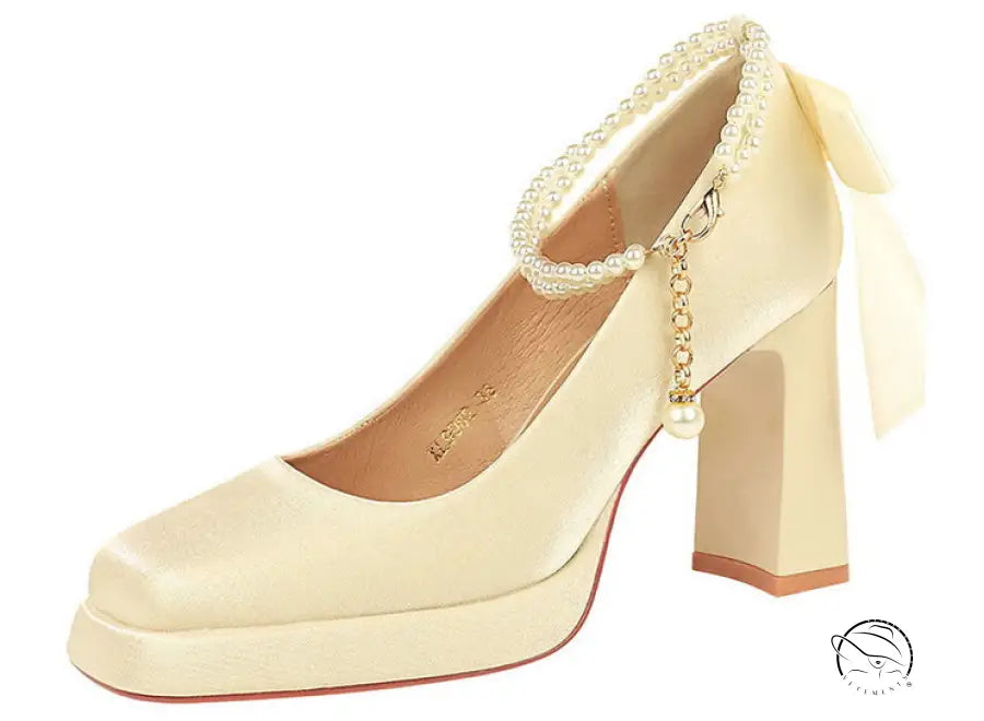 Square Toe Chunky Heel Waterproof High