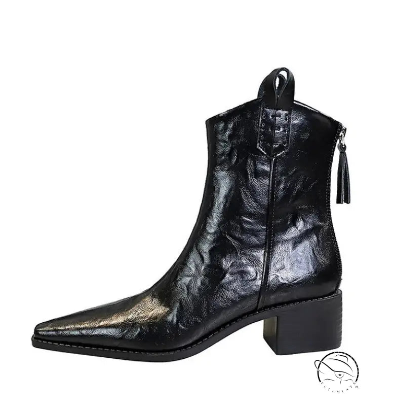 Retro Grip Pattern Winter Boots