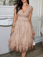 Elegant Lace Short Sleeved Dress
