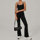 Black and white langry fashion track pants with side stripes, athletic material