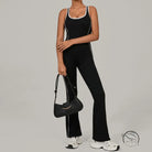 Black and white langry fashion track pants with side stripes