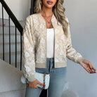 Jacquard Loose Slimming Office Casual Top Coat