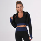 Dark Blue Yoga Vest Yoga Jacket Yoga Pants