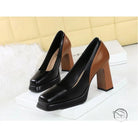 Fashionable super high heel: black and brown langry platform shoes