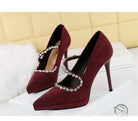 Cocktail Waterproof Platform Rhinestone Ankle Strap High Heel Pumps