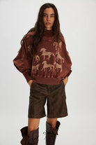 Winter Printing Loose Casual Top All Matching Hoodie