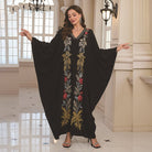 Elegant embroidered Middle East abaya with batwing sleeve length