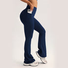 Navy blue langry wide leg high waist yoga pants with phone pocket
