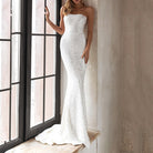 Strapless sequined mermaid wedding dress from Gorgeous Slim Fit Dress in fashion ملابس
