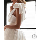 Elegant white slim fit dress with sequined bodice