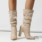 Winter Fashionable Chunky High Heel Boots