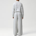 Langry fashion ملابس: light gray wide-leg tracksuit set