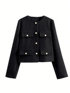 Round Neck Classic Autumn Short Round Woolen Coat