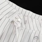 Elegant Striped Top Wide Leg Pants Office Two Piece Sets