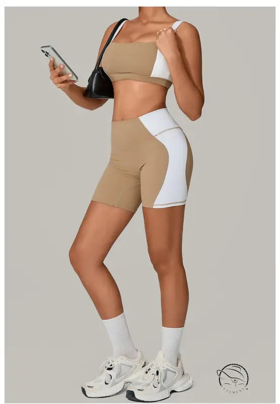 Color Matching Tight Quick Drying Fitness Clothes