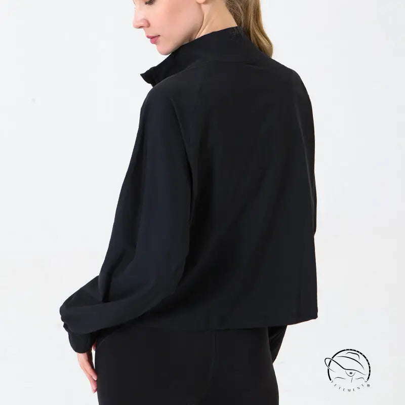 Autumn Winter Zip Up Shirt Women Girllulu Sports Top Stand Collar Loose Breathable Fitness Clothes Coat