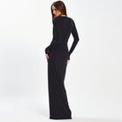 Enchanting Split Evening langry Fashion Maxi Dress in Black