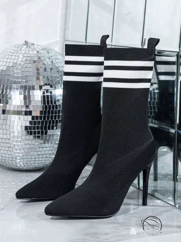 Skinny Boots Socks High Heel