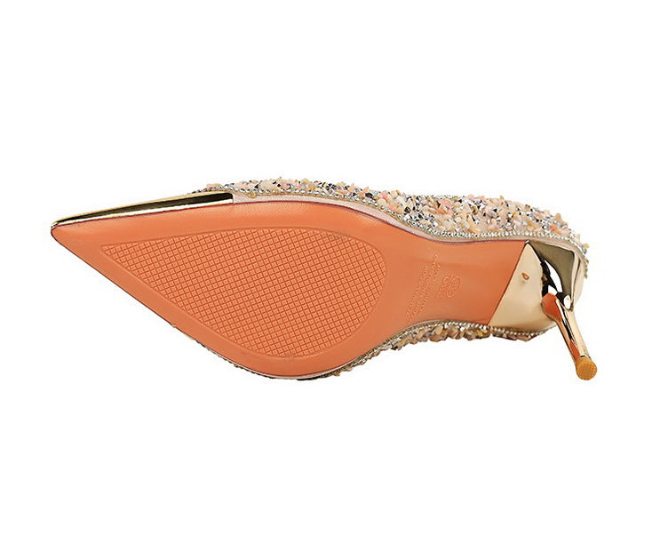 Stiletto Rhinestone High Heels