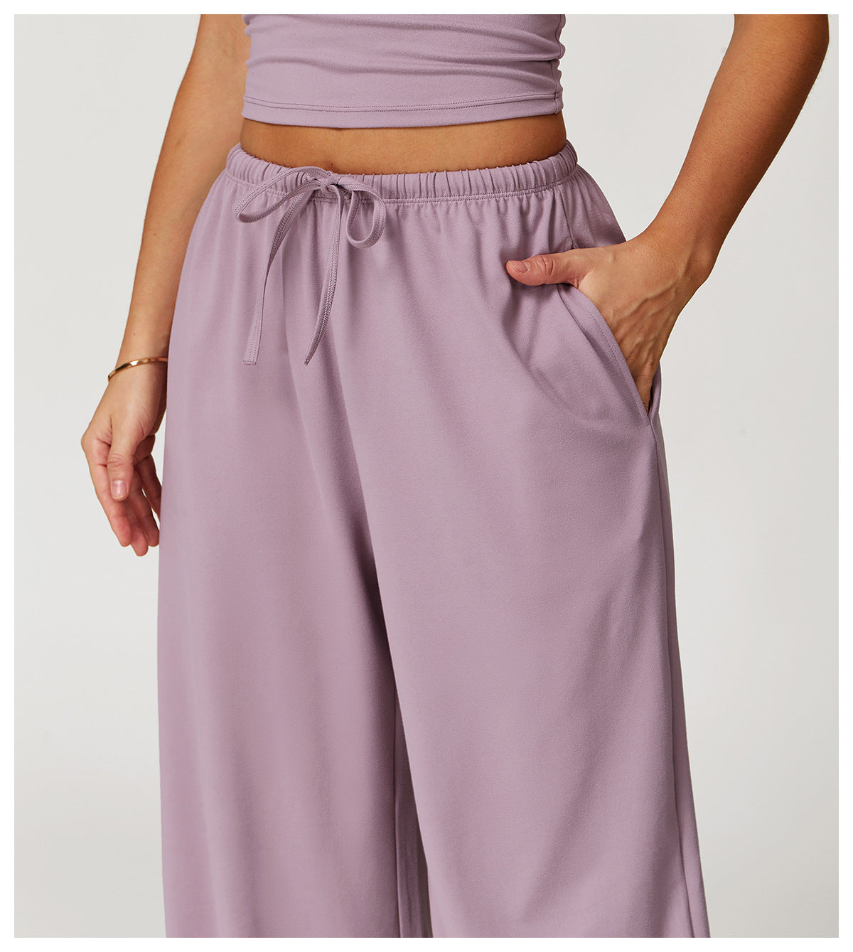 Embellished Wide Leg Loose Casual Pants