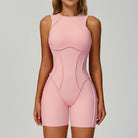 Pink Langry fashion yoga jumpsuit with cutout bodysuit design