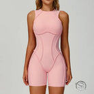 Pink langry fashion yoga jumpsuit with cutout bodysuit design