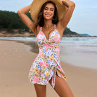 Floral print swimsuit dress from Twist Bag Cross One Piece Swimsuit, stylish summer ملابس