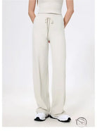 Langry loose quick drying cream drawstring sweatpants in fashion ملابس