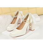 Square Toe Chunky Heel Waterproof High