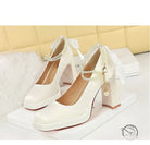 Square Toe Chunky Heel Waterproof High