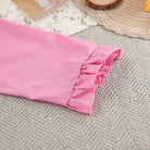 Pink ruffled sleeve in langry fashion pajamas cardigan