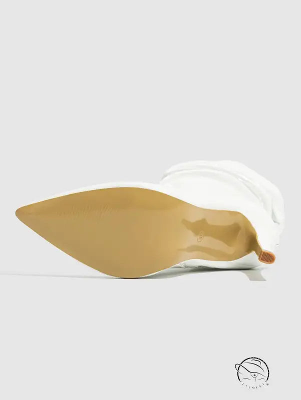 Leather Shoes Short High Heel Riding Boots