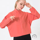 Autumn Winter Zip Up Shirt Women Girllulu Sports Top Stand Collar Loose Breathable Fitness Clothes Coat